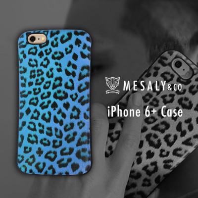 360°衝撃に強いアイフォンケース　Mesaly & Co iPhone6Plus アイフォン6 Plus case ブルー 青 BLUE ヒョウ柄 レオパード柄