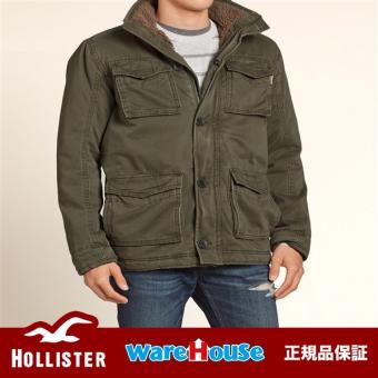 【 S サイズ】　ホリスター ミリタリージャケット オリーブ　Twill Shirt Jacket アメカジ インポート 正規品保証付 最新作直輸
