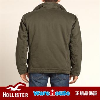 【 S サイズ】　ホリスター ミリタリージャケット オリーブ　Twill Shirt Jacket アメカジ インポート 正規品保証付 最新作直輸