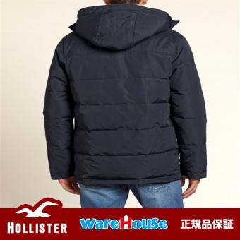 【 S サイズ】　ホリスタ　ミリタリージャケット 紺　ネイビー　Hollister Mens Channel Quilted Parka アメカジ インポート 正規品保証付 最新作直輸