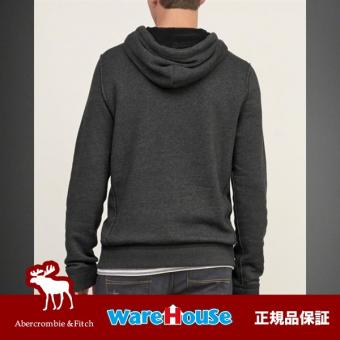 【Sサイズ】アバクロ プルオーバーパーカー 黒 ブラック  Applique Logo Graphic Hoodie  アメカジ インポート 正規品保証付 最新作直輸入