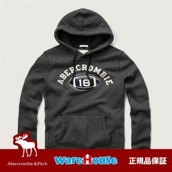 【Sサイズ】アバクロ プルオーバーパーカー 黒 ブラック  Applique Logo Graphic Hoodie  アメカジ インポート 正規品保証付 最新作直輸入