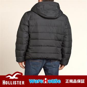【 S サイズ】　ホリスター ダウンジャケット グレー　Hooded Puffer Jacket アメカジ インポート 正規品保証付 最新作直輸入