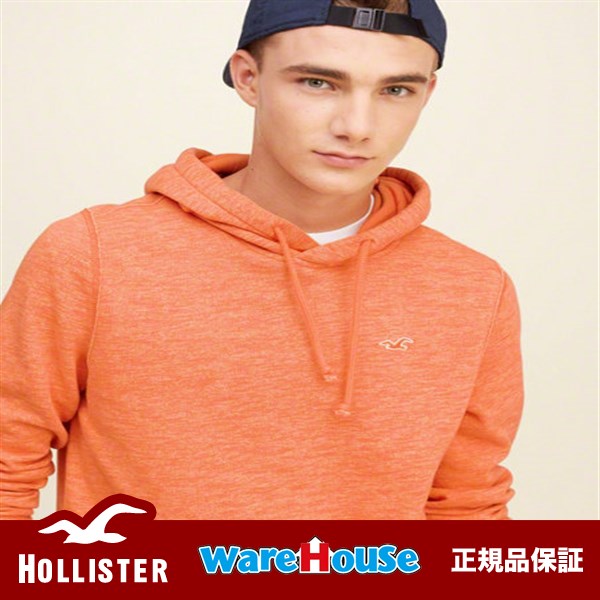 【 S サイズ】　ホリスター プルオーバー パーカー オレンジ　Iconic Full-Zip Hoodie アメカジ インポート 正規品保証付 最新作直輸入