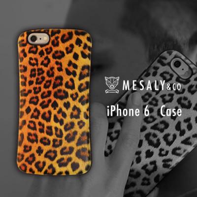 360°衝撃に強いアイフォンケース　Mesaly & Co iPhone6/6s アイフォン6/6s case 黄色 イエロー ヒョウ柄 レオパード柄